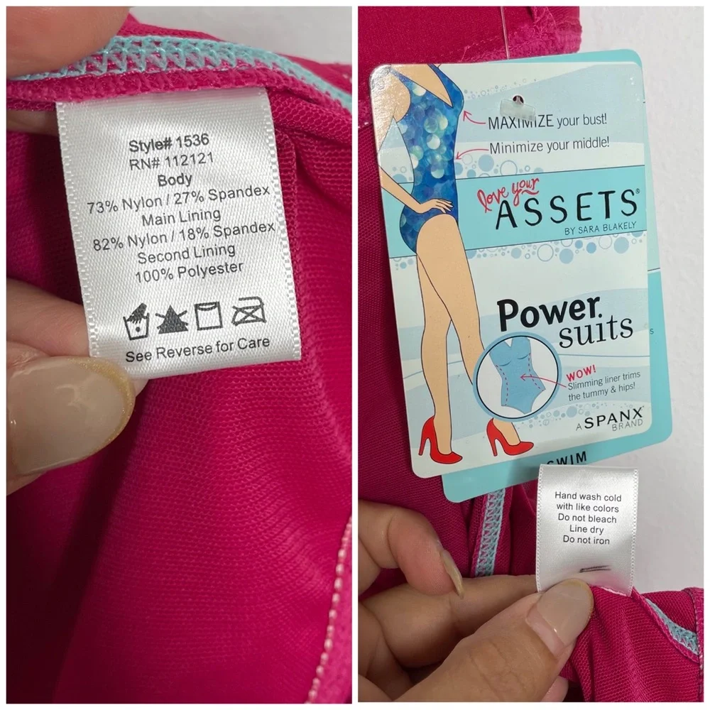 SPANX Love Your Assets Ruffle Halter Swim Dress in Sunset Pink Size S NWT Barbie - Picture 15 of 16